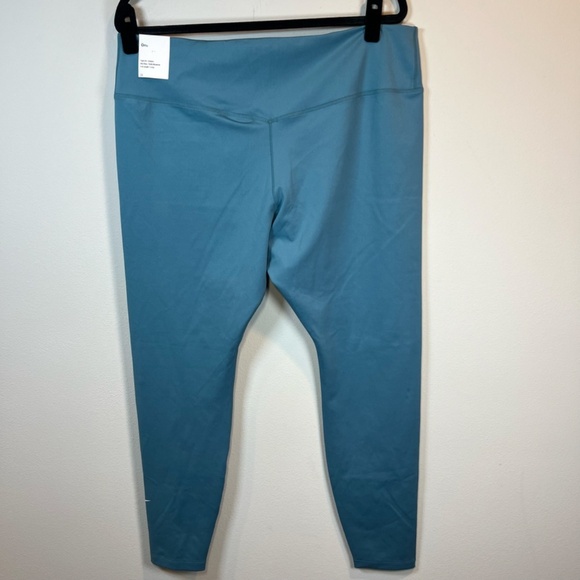 Nike One Dri-Fit Mid Rise Full Length Leggings Smokey Blue Teal Athletic NEW XXL - Picture 7 of 10